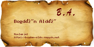 Bogdán Aldó névjegykártya